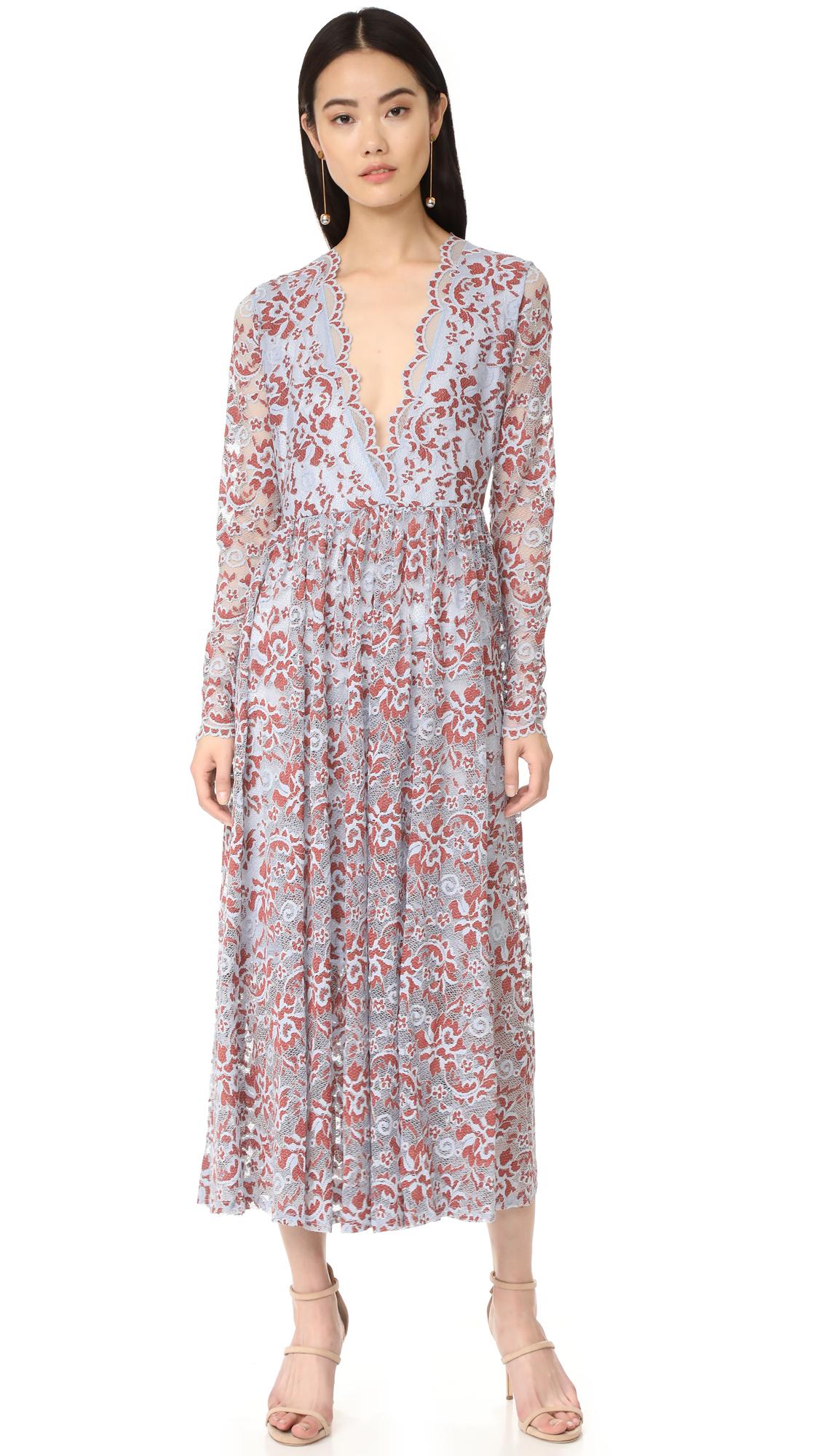 Ganni flynn lace store maxi dress